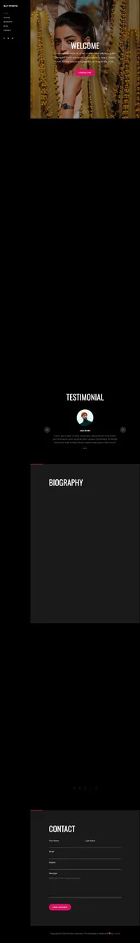 elit mini website template desktop screenshot