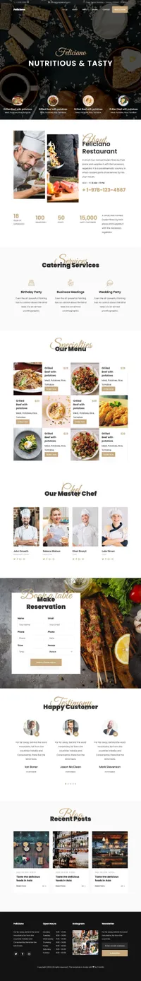 feliciano mini website template desktop screenshot