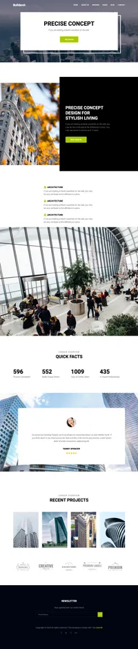 buildarch mini website template desktop screenshot