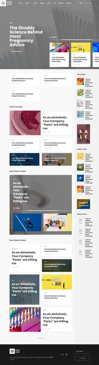 quitelight mini website template desktop screenshot