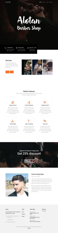 alotan mini website template desktop screenshot