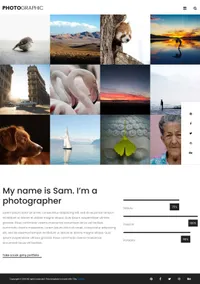 photographer mini website template desktop screenshot