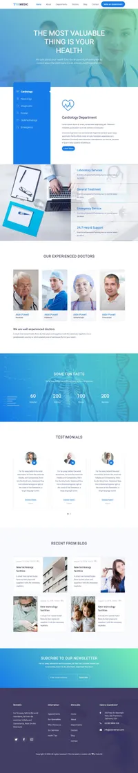 remedic mini website template desktop screenshot