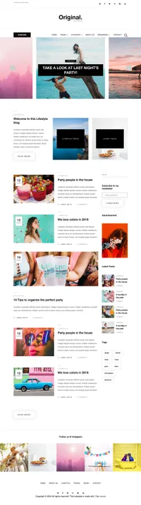 original mini website template desktop screenshot