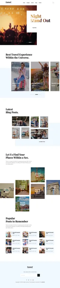 fantasy mini website template desktop screenshot