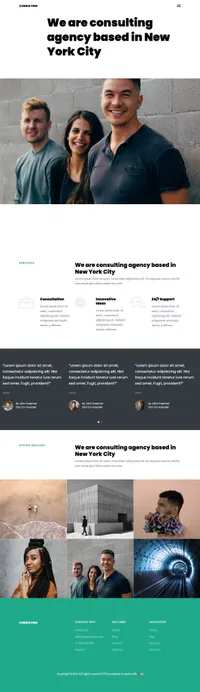 consulting mini website template desktop screenshot