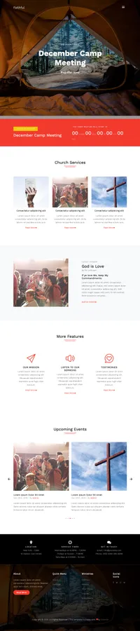 faithful mini website template desktop screenshot