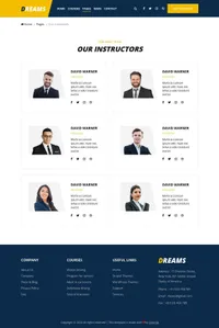 dreams mini website template desktop screenshot