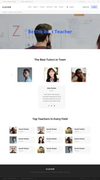 clever mini website template desktop screenshot