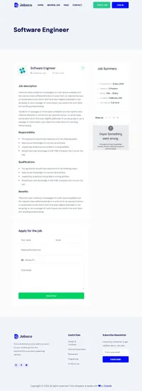 jobsco mini website template desktop screenshot