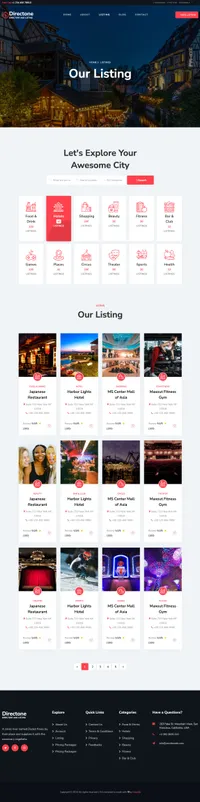 directone mini website template desktop screenshot