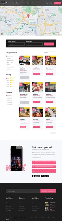 locals-directory mini website template desktop screenshot