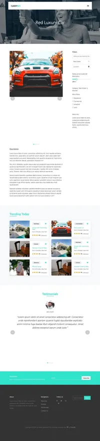 classy-ads mini website template desktop screenshot