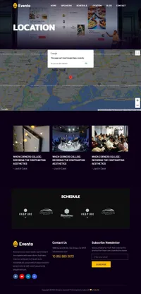 eventotemplate mini website template desktop screenshot
