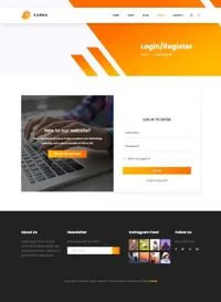 karma mini website template desktop screenshot