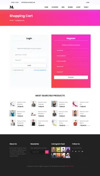 shop mini website template desktop screenshot