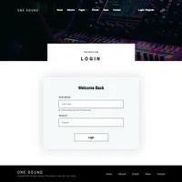 onemusic mini website template desktop screenshot
