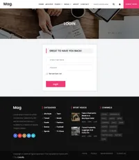 mag mini website template desktop screenshot