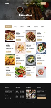 feliciano mini website template desktop screenshot