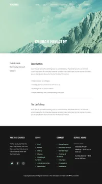 vineyard mini website template desktop screenshot