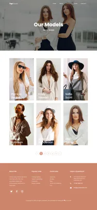 topmodel mini website template desktop screenshot