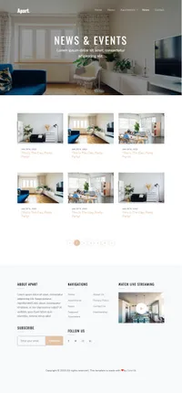 apart mini website template desktop screenshot