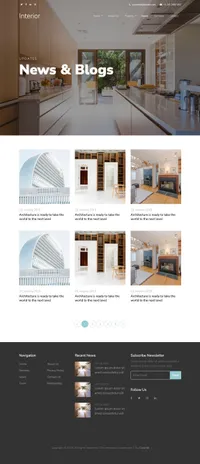 interior-design mini website template desktop screenshot