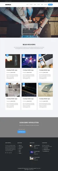 eskwela mini website template desktop screenshot