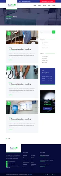 caremed mini website template desktop screenshot