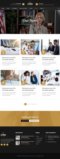 atorni mini website template desktop screenshot