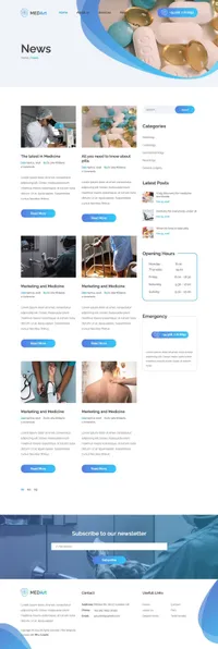medart mini website template desktop screenshot