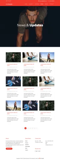 ironmuscle mini website template desktop screenshot