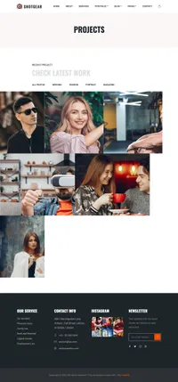 shotgear mini website template desktop screenshot