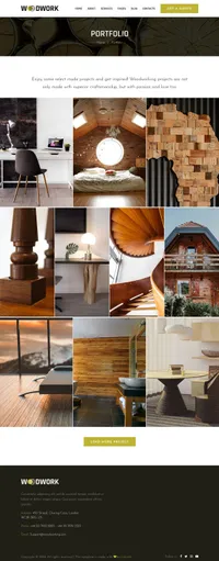 woodwork mini website template desktop screenshot