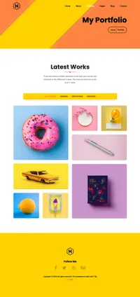 steve mini website template desktop screenshot