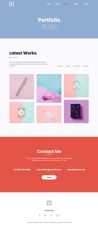 kenedy mini website template desktop screenshot