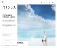 nissa mini website template desktop screenshot