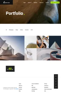 arcade mini website template desktop screenshot