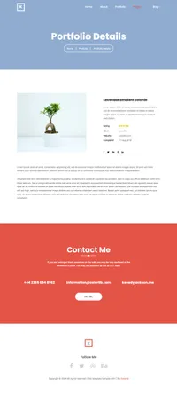 kenedy mini website template desktop screenshot