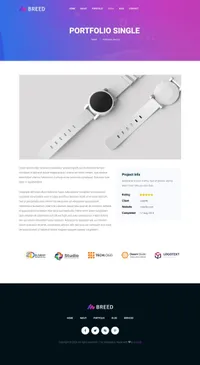 breed2 mini website template desktop screenshot