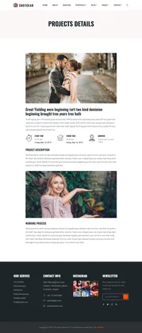 shotgear mini website template desktop screenshot