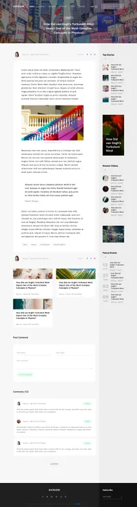 avision mini website template desktop screenshot