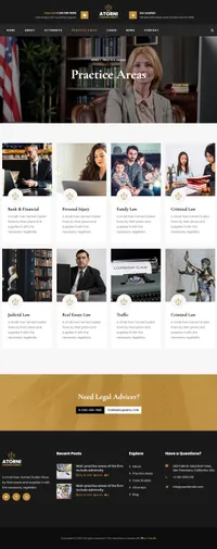 atorni mini website template desktop screenshot