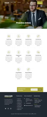 legalcare mini website template desktop screenshot