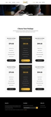 barcut mini website template desktop screenshot