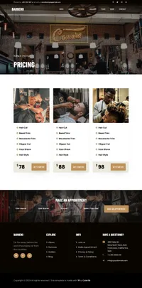barbero mini website template desktop screenshot