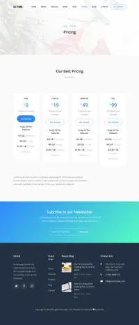 ultim8 mini website template desktop screenshot