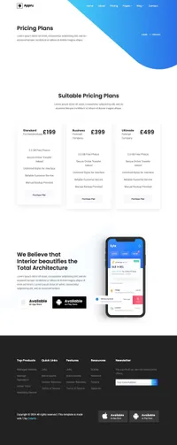 appru mini website template desktop screenshot