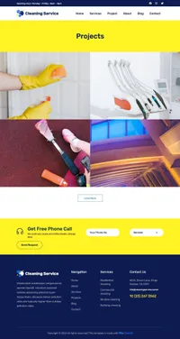 cleaningservice mini website template desktop screenshot