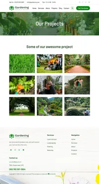 gardening mini website template desktop screenshot